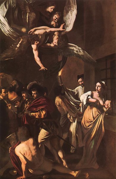 Main Product Photo of The Seven Acts of Mercy Painting by Caravaggio