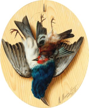Still Life with Songbirds II by Michelangelo Meucci Oil Painting