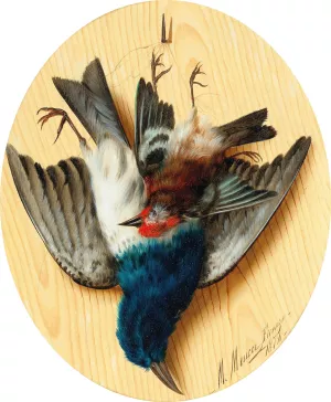 Still Life with Songbirds II by Michelangelo Meucci Oil Painting