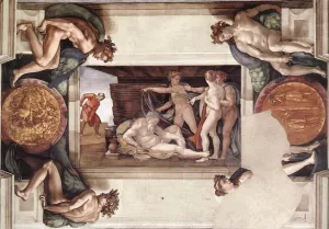 Drunkenness of Noah with Ignudi and Medallions