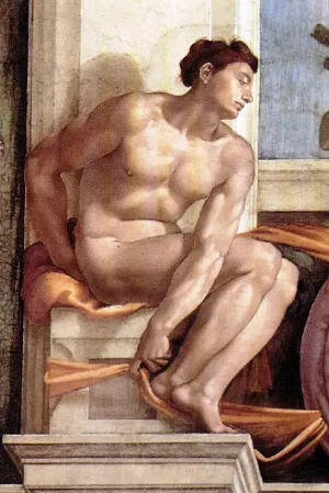 Ignudo 11 by Michelangelo Oil Painting