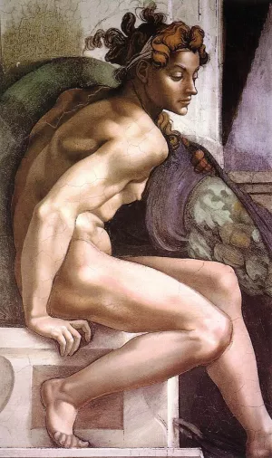 Ignudo 18 by Michelangelo Oil Painting