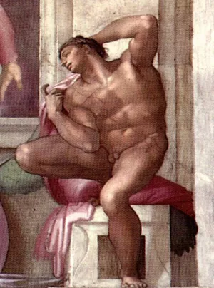 Ignudo by Michelangelo Oil Painting