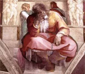 Jeremiah painting by Michelangelo