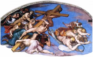 Last Judgment Detail 11 by Michelangelo - Oil Painting Reproduction