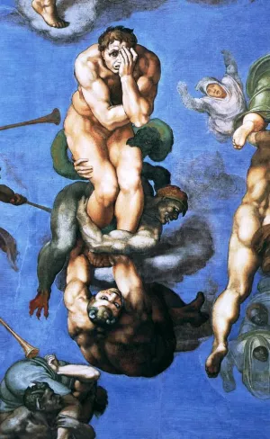 Last Judgment Detail by Michelangelo Oil Painting