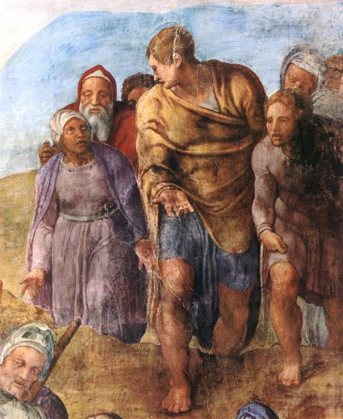Main Product Photo of Martyrdom of St Peter Detail Painting by Michelangelo