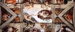 The Ceiling of the Sistine Chapel Detail painting by Michelangelo