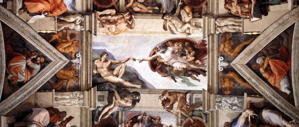 Main Product Photo of The Ceiling of the Sistine Chapel Detail Painting by Michelangelo