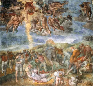 The Conversion of Saul painting by Michelangelo