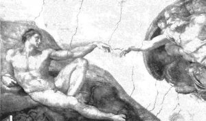 The Creation of Man Fragment of the Sistine Chapel Ceiling by Michelangelo Oil Painting