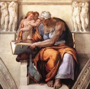 The Cumaean Sibyl painting by Michelangelo