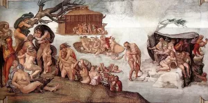 The Deluge by Michelangelo - Oil Painting Reproduction