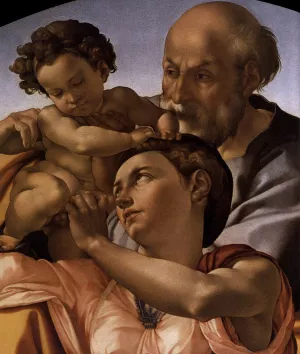 The Doni Tondo Detail by Michelangelo Oil Painting