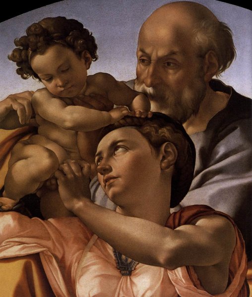 Main Product Photo of The Doni Tondo Detail Painting by Michelangelo