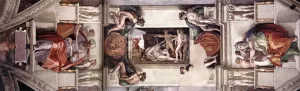 The First Bay of the Ceiling by Michelangelo Oil Painting