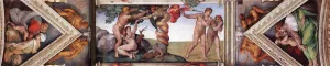 The Fourth Bay of the Ceiling by Michelangelo Oil Painting