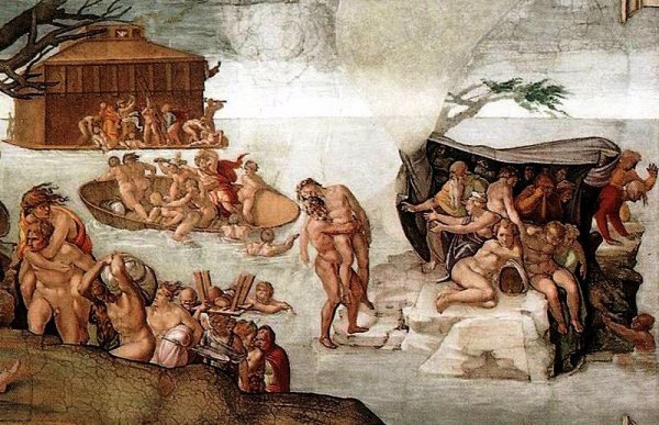 Main Product Photo of The Great Flood Detail Painting by Michelangelo