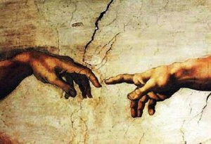 The Hands of God and Adam Oil painting by Michelangelo