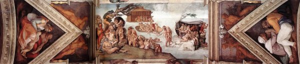 Main Product Photo of The Second Bay of the Ceiling Painting by Michelangelo