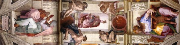 The Seventh Bay of the Ceiling by Michelangelo - Hand-Painted Oil Painting Reproduction