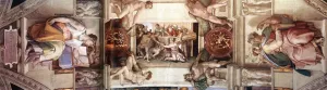 The Third Bay of the Ceiling by Michelangelo Oil Painting