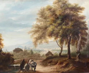 Veduta di Genova dalla collina di Albaro by Michele Cesare Danielli Oil Painting