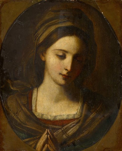 Praying Madonna  by Michele Desubleo - Hand-Painted Oil Painting Reproduction