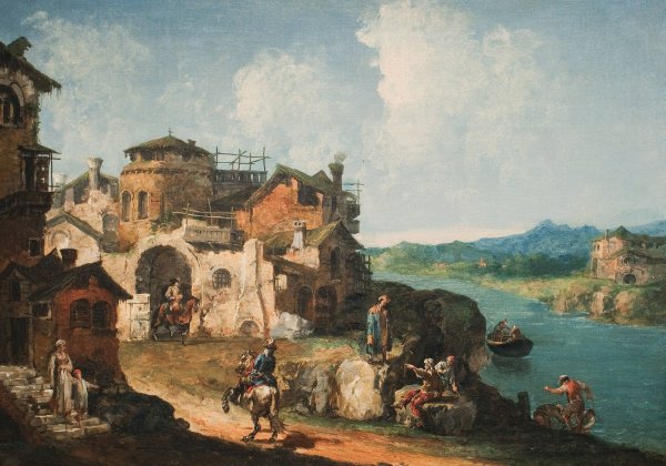 Main Product Photo of Landscape Capriccio  Painting by Michele Marieschi