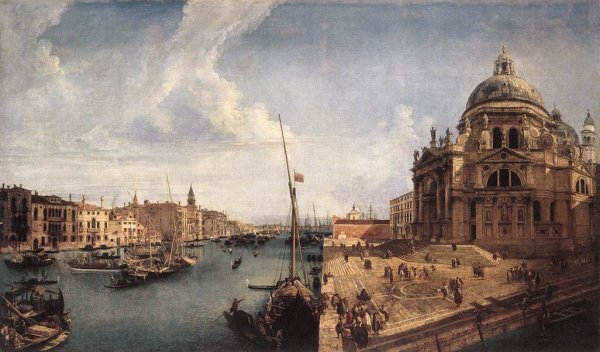 Main Product Photo of The Grand Canal Near The Salute Painting by Michele Marieschi