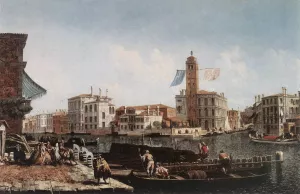 The Grand Canal with the Fishmarket by Michele Marieschi - Oil Painting Reproduction