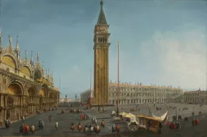 The Piazza San Marco, Venice, From The Torre Dell'orologio Oil painting by Michele Marieschi
