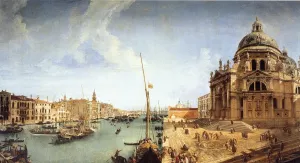 Veduta of the Basilica della Salute painting by Michele Marieschi