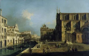 View of Campo SS. Giovanni e Paolo, Venice painting by Michele Marieschi