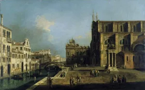 View of Campo SS. Giovanni e Paolo, Venice Oil painting by Michele Marieschi