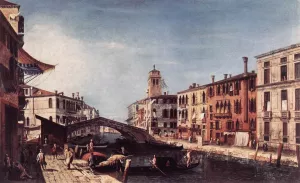 View of the Rio di Cannareggio by Michele Marieschi - Oil Painting Reproduction