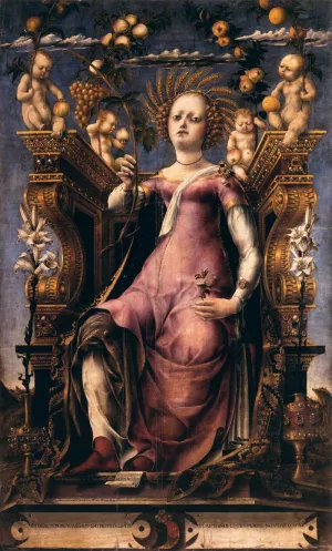 The Muse Thalia Oil painting by Michele Pannonio