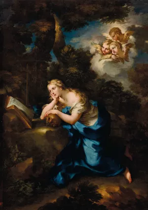 The Penitent Magdalene by Michele Rocca Oil Painting