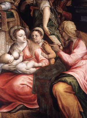 The Circumcision of Christ Detail by Michiel Van Coxcie Oil Painting
