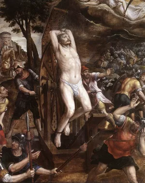 The Torture of St George by Michiel Van Coxcie - Oil Painting Reproduction