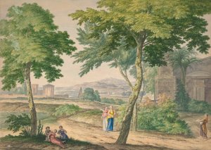 Italianiserend landschap by Michiel Van Huysum Oil Painting