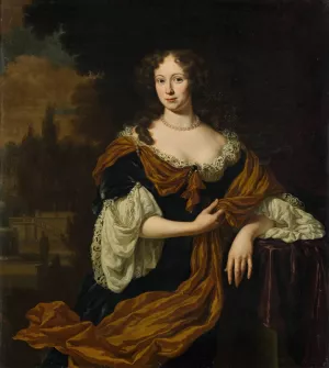 Christina Backer by Michiel Van Musscher Oil Painting