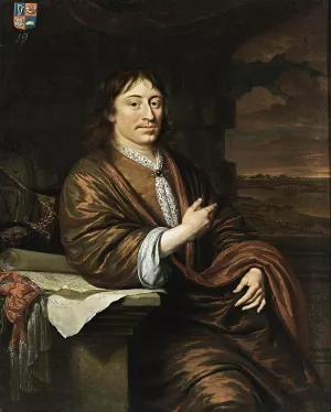 Portrait of Gerard Pietersz. Hulft by Michiel Van Musscher - Oil Painting Reproduction