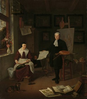 Portrait of Michiel Comans by Michiel Van Musscher Oil Painting