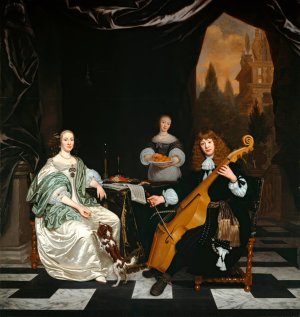 The Sinfonia by Michiel Van Musscher Oil Painting