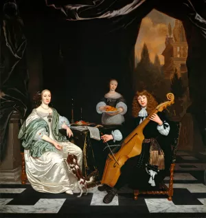 The Sinfonia by Michiel Van Musscher Oil Painting