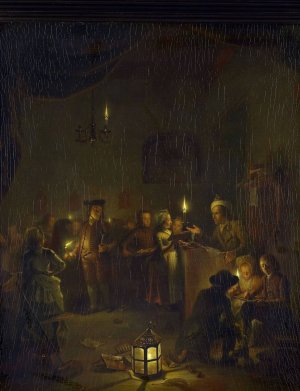 The Night School by Michiel Versteegh Oil Painting