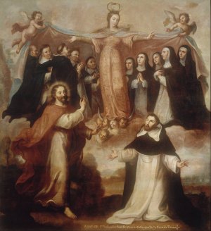 Allegory of the Virgin Patroness of the Dominicans by Miguel Cabrera Oil Painting