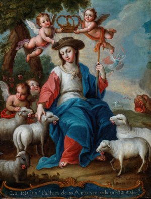 The Divine Shepherdess by Miguel Cabrera Oil Painting