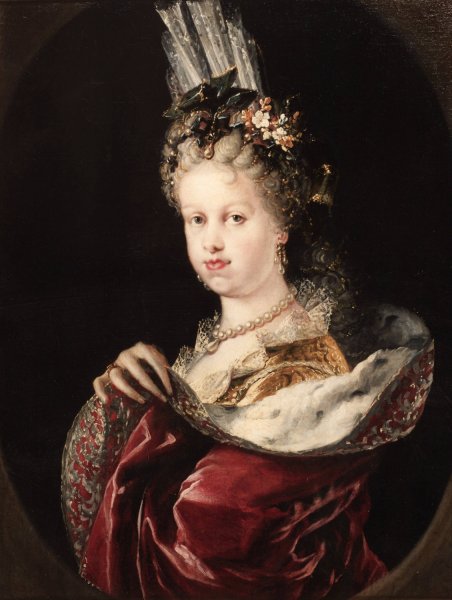 Maria Luisa Gabriela de Saboya  by Miguel Jacinto Melendez - Hand-Painted Oil Painting Reproduction